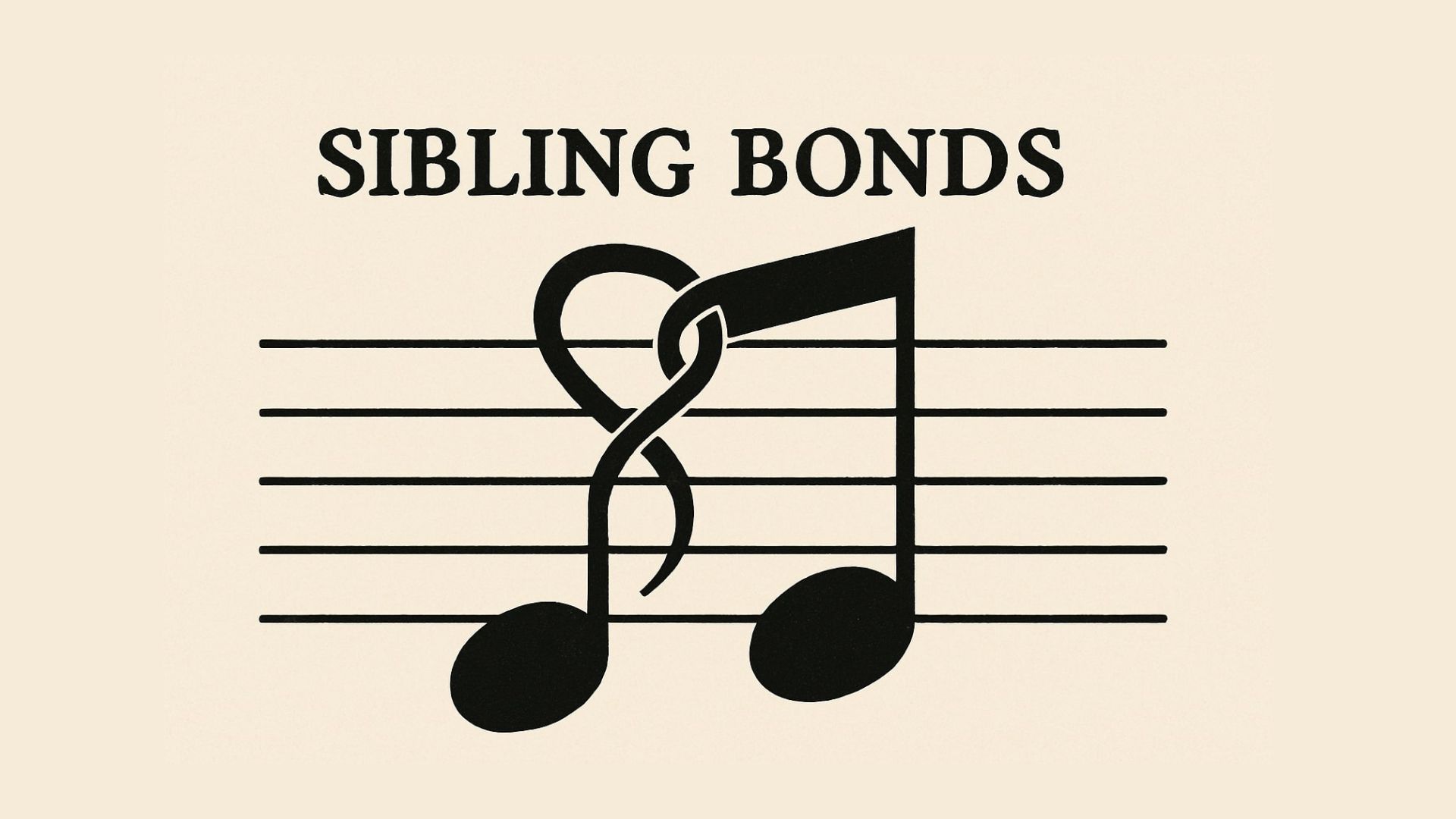 Musical notes representing sibling bonds